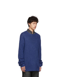 Neil Barrett Blue Mohair 3 Gg Slim Long Sweater