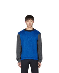 Daniel W. Fletcher Blue Mohair Electric Sweater