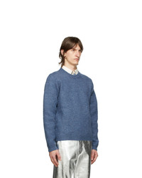 Gucci Blue Wool Gg Sweater