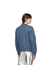 Gucci Blue Wool Gg Sweater