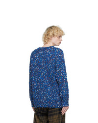 tss Blue Wool Marled Sweater