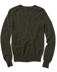 Neiman Marcus Cashmere Collection Long Sleeve Crewneck Cashmere Sweater
