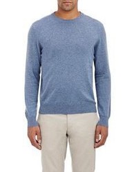 Piattelli Cashmere Crewneck Sweater Blue Size Large