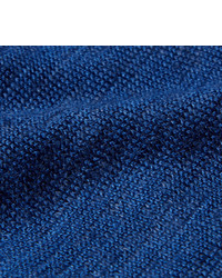 Ermenegildo Zegna Contrast Tipped Silk And Linen Blend Sweater
