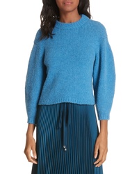 Tibi Cozette Alpaca Wool Blend Crop Sweater