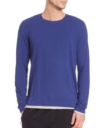 Vince Double Face Jersey Long Sleeve Top