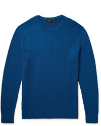 Theory Hilbet Ribbed Stretch Cotton Sweater