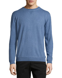 Robert Talbott Long Sleeve Crewneck Sweater Blue