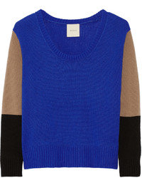 Michelle Mason Color Block Wool And Cashmere Blend Sweater