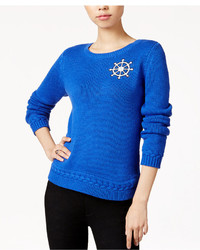Maison Jules Nautical Patch Sweater Only At Macys