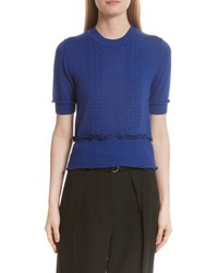 3.1 Phillip Lim Puffy Cable Merino Wool Blend Sweater