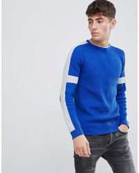 Esprit Ribbed Knitted Jumper With Sleeve Stripe