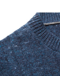Brunello Cucinelli Ribbed Mlange Wool Blend Sweater