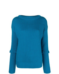 Maison Flaneur Ribbed Mock Neck Sweater