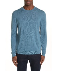 Emporio Armani Ribbed Wool Blend Crewneck Sweater