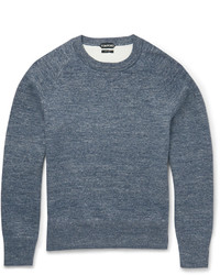Tom Ford Slim Fit Double Faced Knitted Cotton Blend Sweatshirt