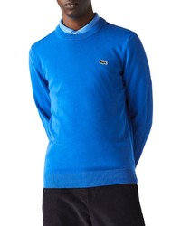 Lacoste Solid Cotton Jersey Crewneck Sweater