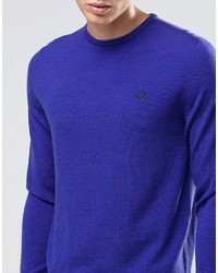Fred Perry Sweater With Crew Neck In Regal Marl