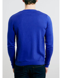Topman Cobalt Blue Crew Neck Sweater