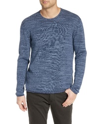 John Varvatos Star USA Vincent Plated Regular Fit Crewneck Sweater