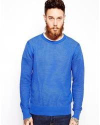 YMC Knit Crew Sweater Blue