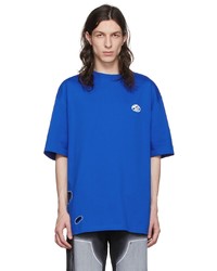 Ader Error Blue Cotton T Shirt