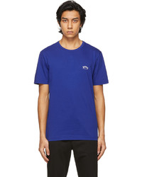 BOSS Blue Curved T Shirt