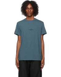 Maison Margiela Blue Distorted Logo T Shirt