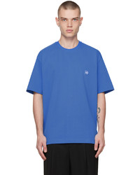 Solid Homme Blue Embroidered Back T Shirt