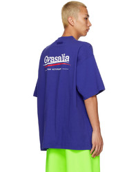 Vetements Blue Gvasalia For T Shirt