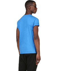 Alexander McQueen Blue Lace Pocket T Shirt