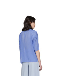 Nina Ricci Blue Pleated T Shirt