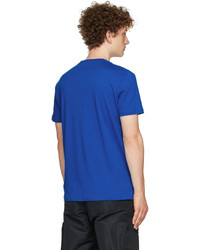 Alexander McQueen Blue Selvedge Logo Tape T Shirt