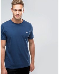 Fred Perry Crew Neck T Shirt In Blue