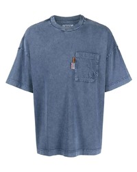 Musium Div. Logo Appliqu Acid Wash T Shirt