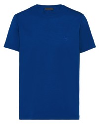 Prada Logo Embroidered Slim Fit T Shirt