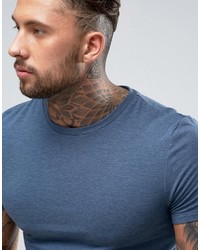 Asos Muscle Fit Crew Neck T Shirt In Navy
