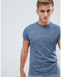 Hollister Muscle Fit Icon Logo T Shirt In Navy Marl Marl