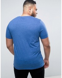 Asos Plus T Shirt With Crew Neck In Blue