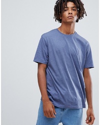 ASOS DESIGN Relaxed Fit T Shirt With Crew Neck In Blue Indigo Marl