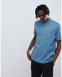 ASOS DESIGN Relaxed T Shirt With Chunky Neck And Oversized Pocket