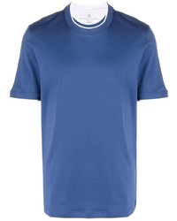 Brunello Cucinelli Short Sleeve Cotton Blend T Shirt