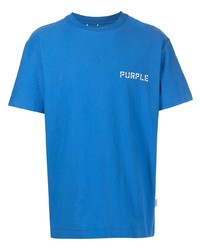 purple brand Stencil Logo Print T Shirt