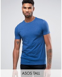 Asos Tall T Shirt With Crew Neck In Blue Marl