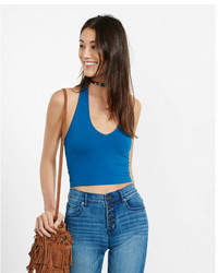 Express One Eleven Cropped Halter Top