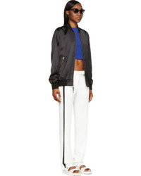 Alexander Wang T By Blue Stretch Tech Cropped Top