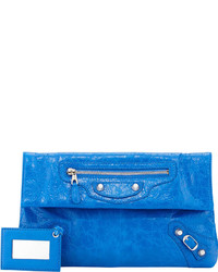 Balenciaga Giant Envelope Crossbody Bag Bright Blue
