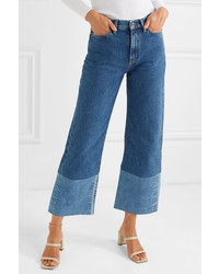 SIMON MILLE Cropped High Rise Wide Leg Jeans