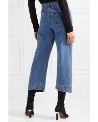 We11done Cropped High Rise Wide Leg Jeans