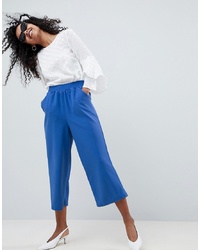 ASOS DESIGN Cropped Straight Leg Trousers In Jersey Crepe